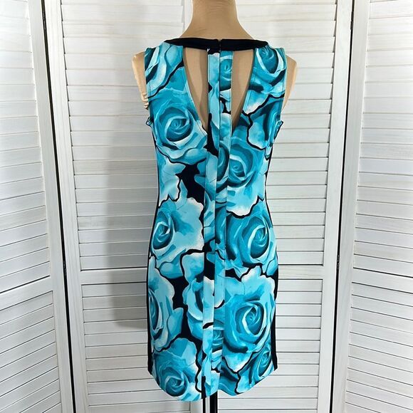 Worthington Sheath Dress Medium Blue Floral NWOT - Picture 5 of 14